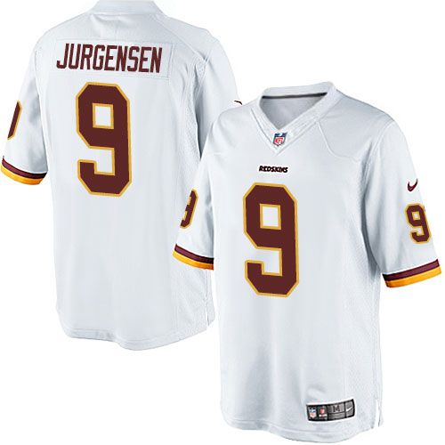 Men's Limited Sonny Jurgensen Nike Jersey White Road - #9 NFL Washington Redskins